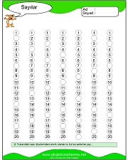 okul öncesi çocuklar için sayı kavramı ile ilgili çalışma sayfaları